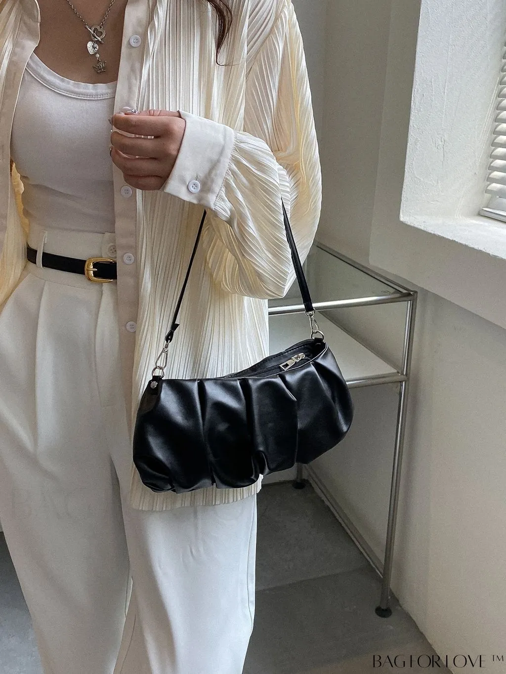BagForLove - Sleek Ruched Handbag