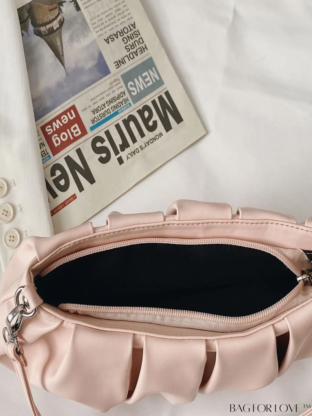 BagForLove - Sleek Ruched Handbag