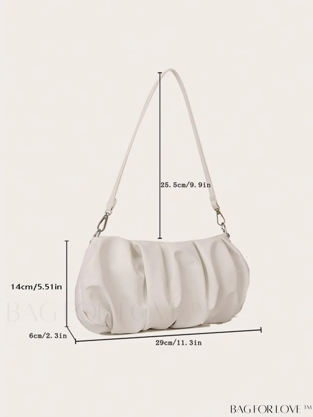 BagForLove - Sleek Ruched Handbag