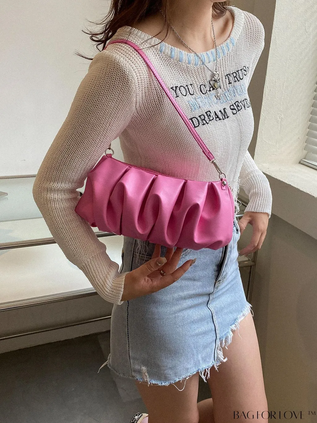 BagForLove - Sleek Ruched Handbag
