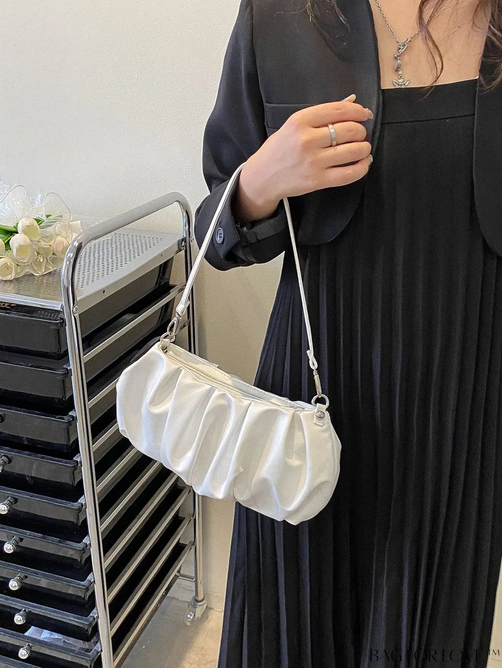 BagForLove - Sleek Ruched Handbag
