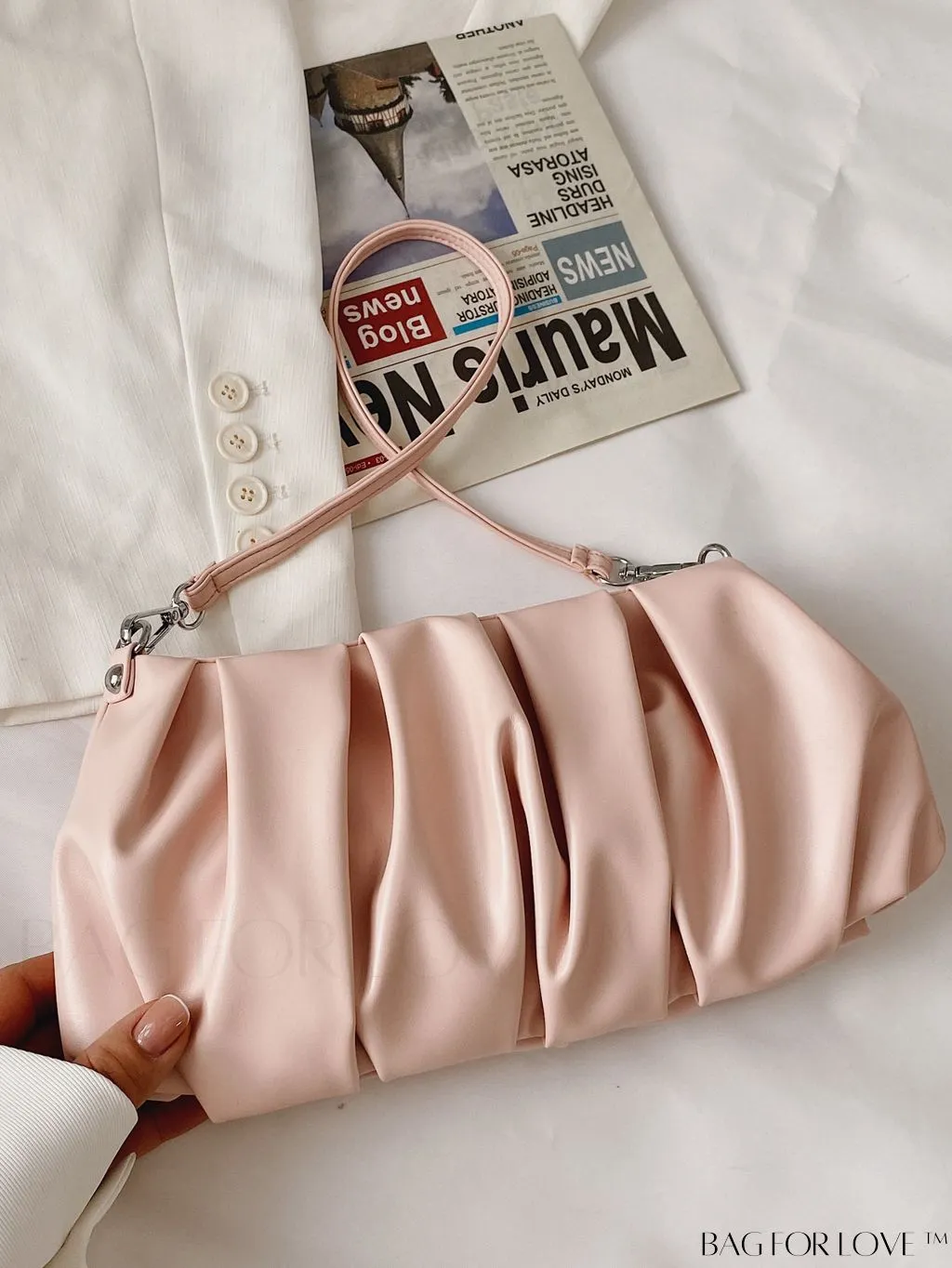 BagForLove - Sleek Ruched Handbag