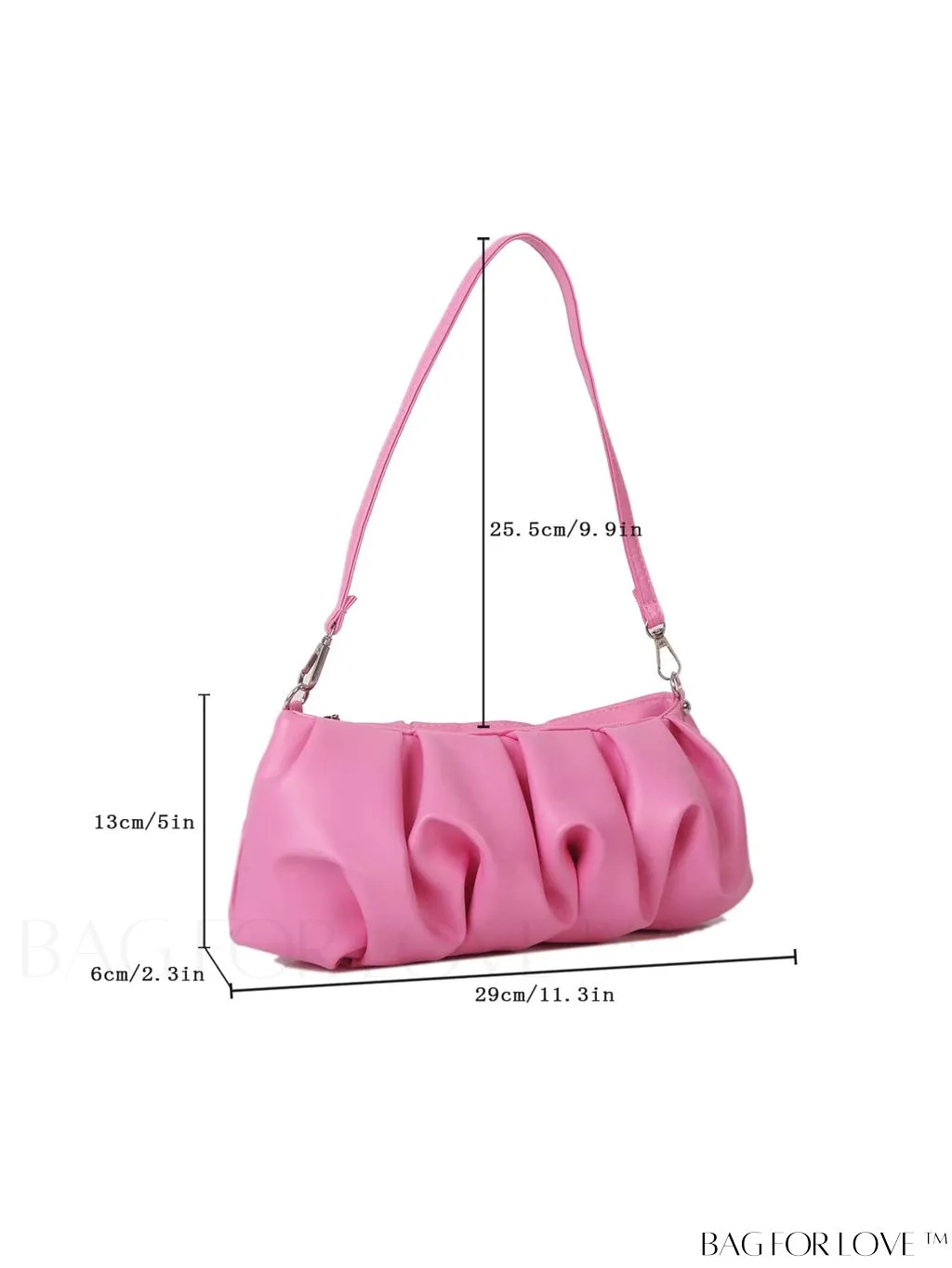 BagForLove - Sleek Ruched Handbag