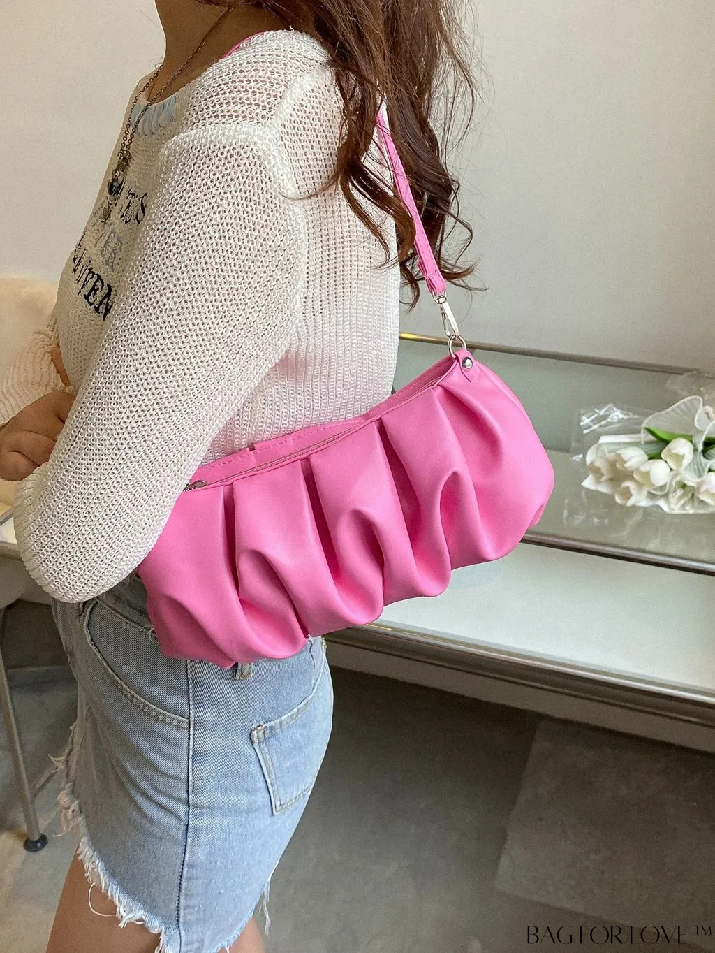 BagForLove - Sleek Ruched Handbag