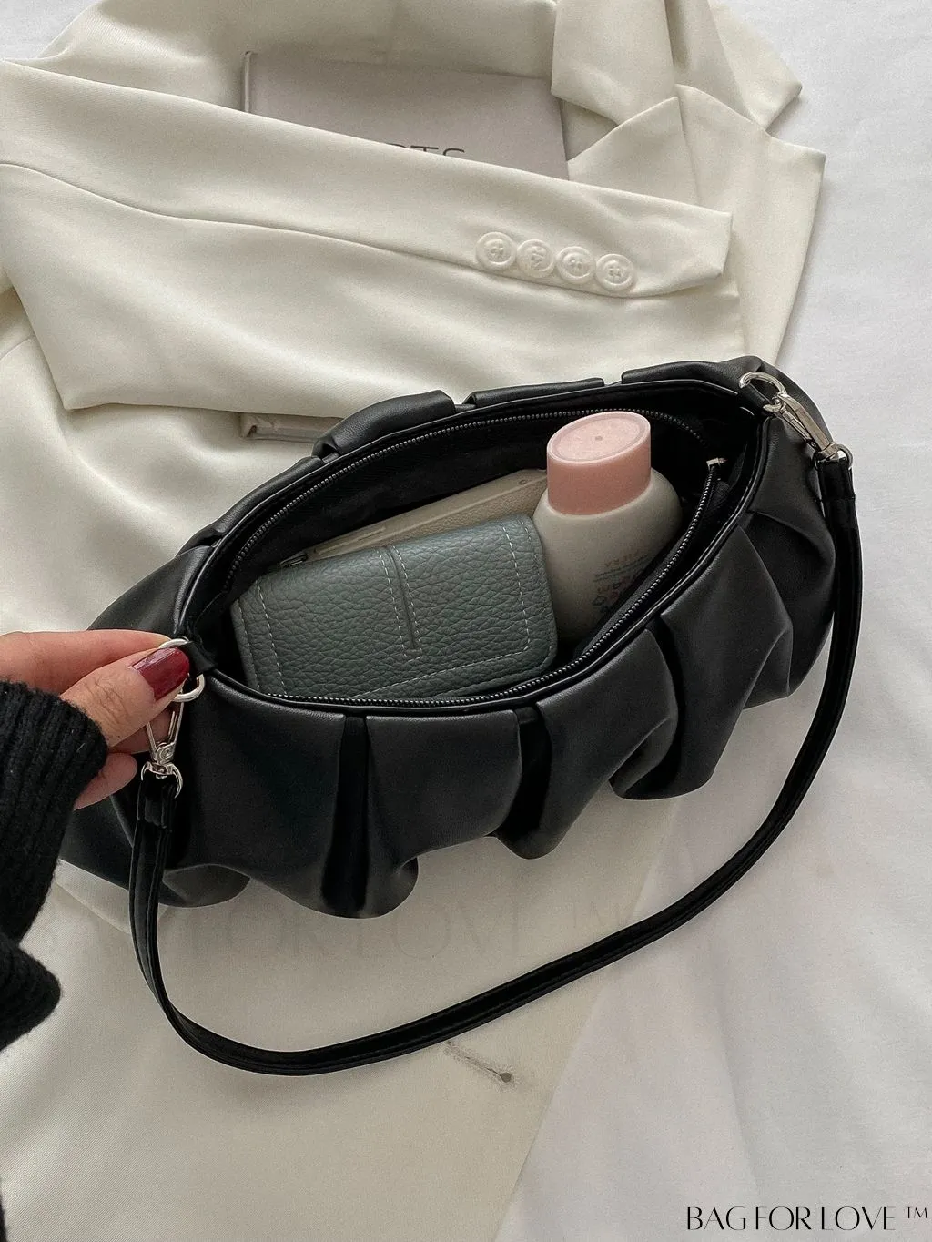 BagForLove - Sleek Ruched Handbag