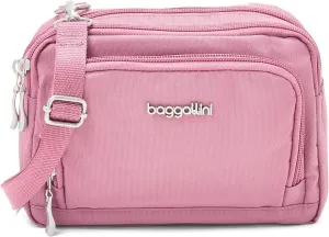 Baggallini Women Triple Zip Bag with Wallet