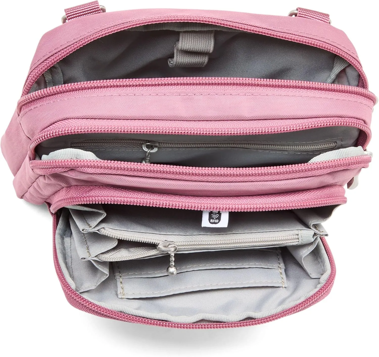 Baggallini Women Triple Zip Bag with Wallet