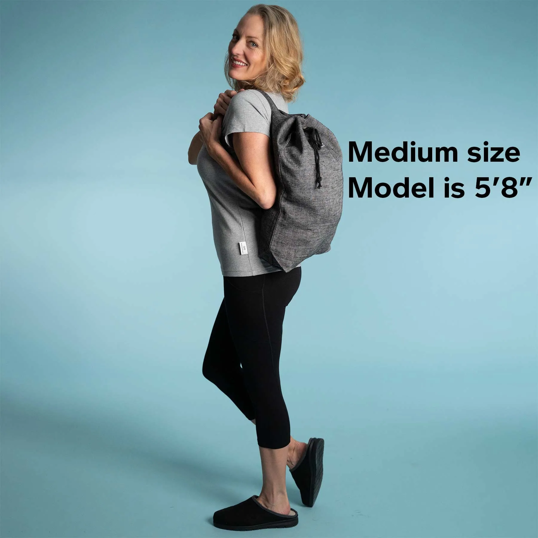 BAKERVILLE 100% Organic Hemp Laundry Sack Bag