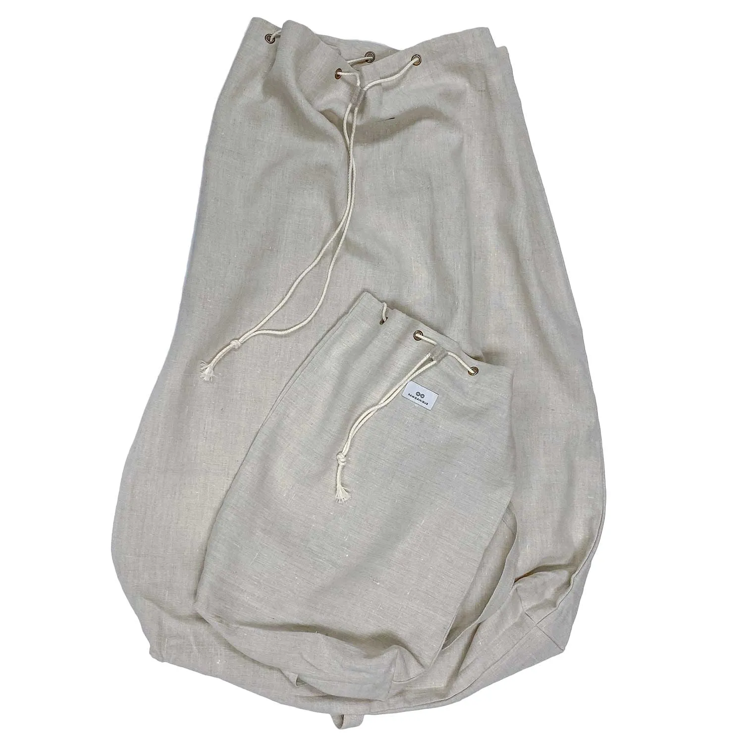 BAKERVILLE 100% Organic Hemp Laundry Sack Bag