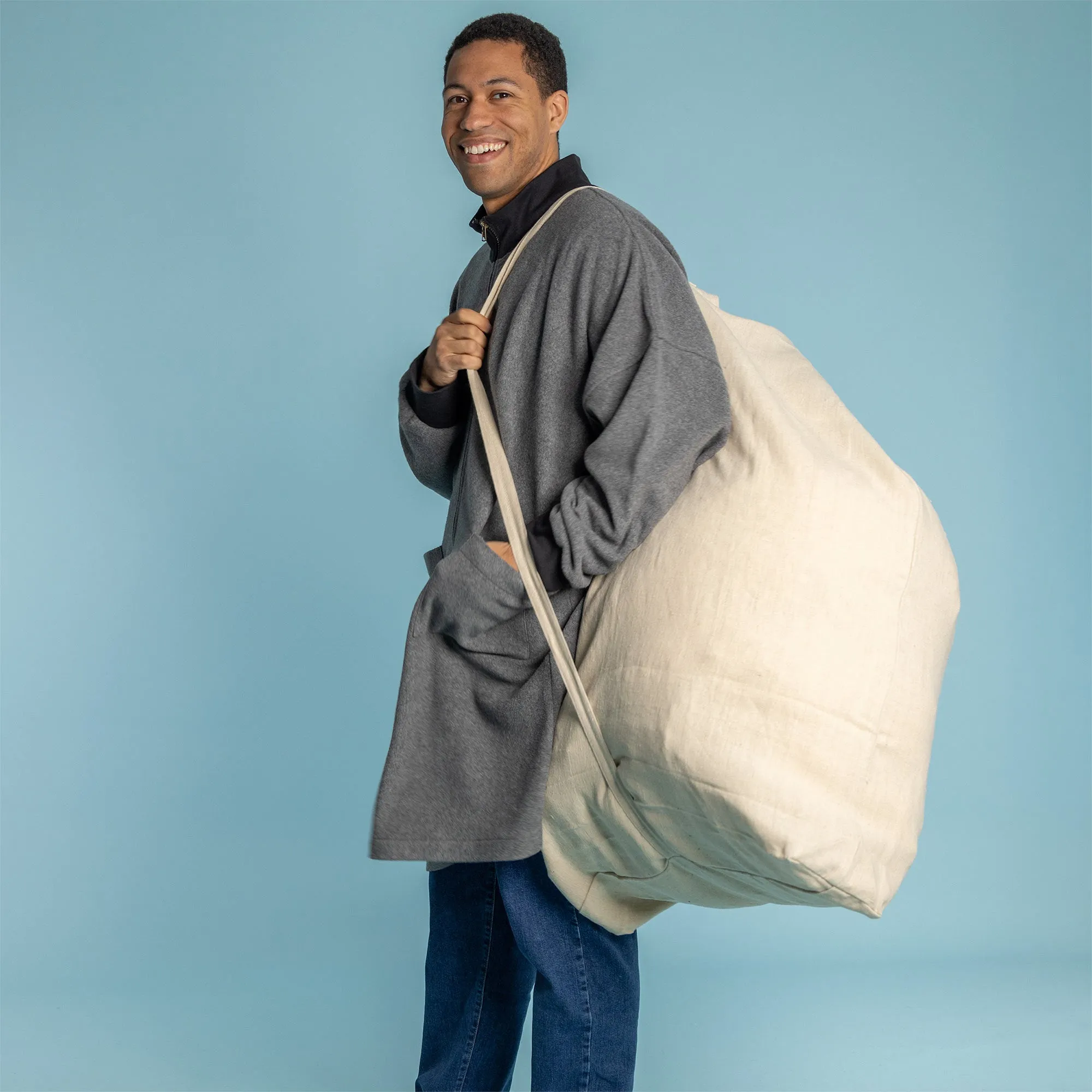 BAKERVILLE 100% Organic Hemp Laundry Sack Bag