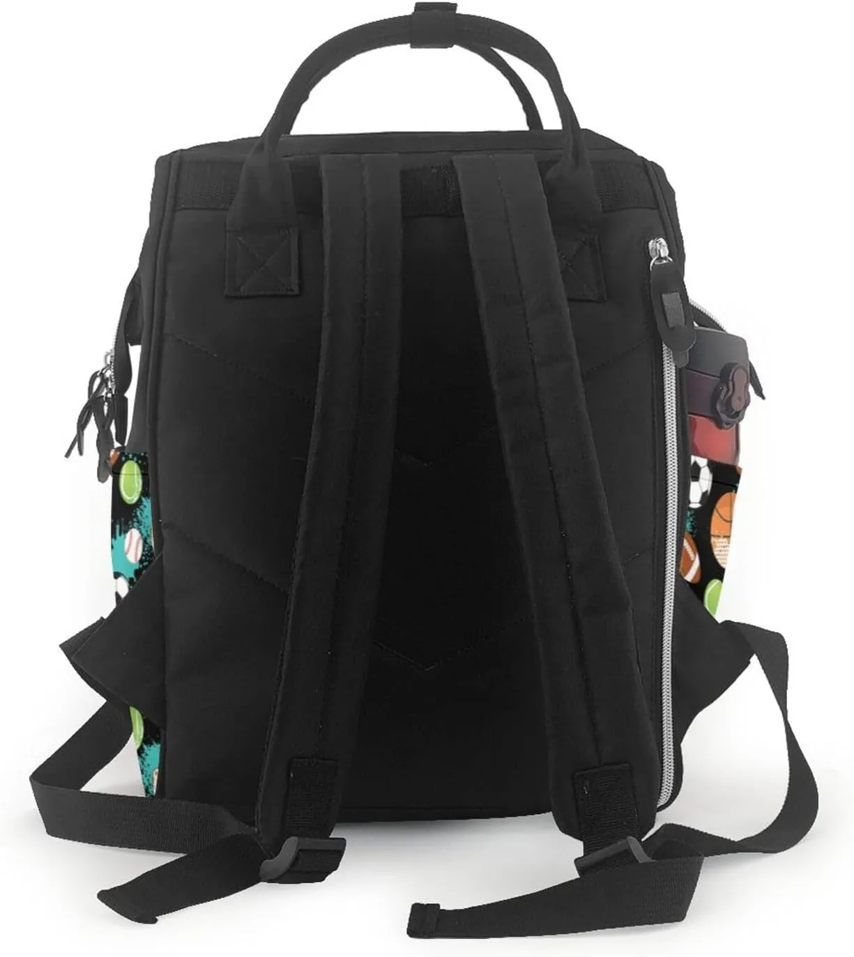 Ball Sport Diaper Bag Backpack For Baby Girls, Mom Waterproof Large Nappy Bags For Women