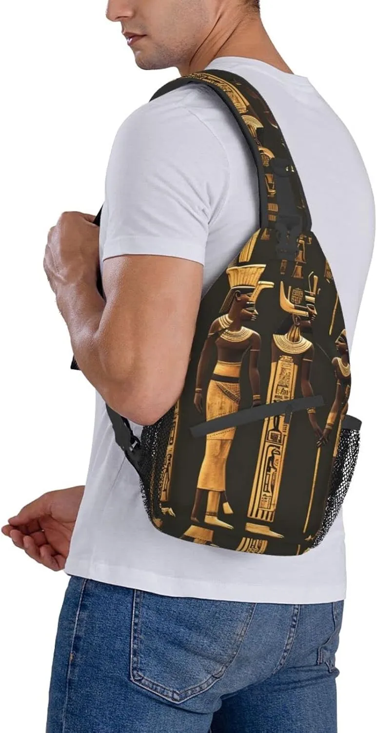 Basketball Print Crossbody Sling Backpack For Women Men,Sling Bag Travel Hiking Chest Bag Daypack