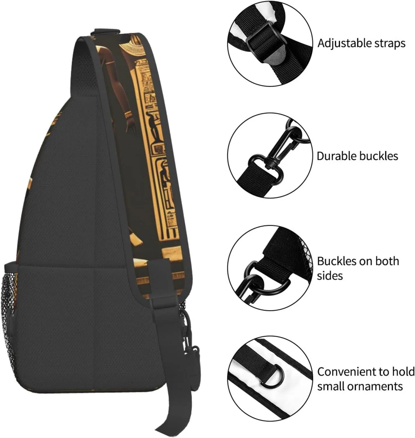 Basketball Print Crossbody Sling Backpack For Women Men,Sling Bag Travel Hiking Chest Bag Daypack