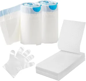 Bed Pan Liners with Absorbent Pads (Pack of 30) for Elderly Females Men Women Commode Liners Fit for Bedside Toilet Chair Bucket Portable Toilet Bags for Bedpans and Commode Buckets