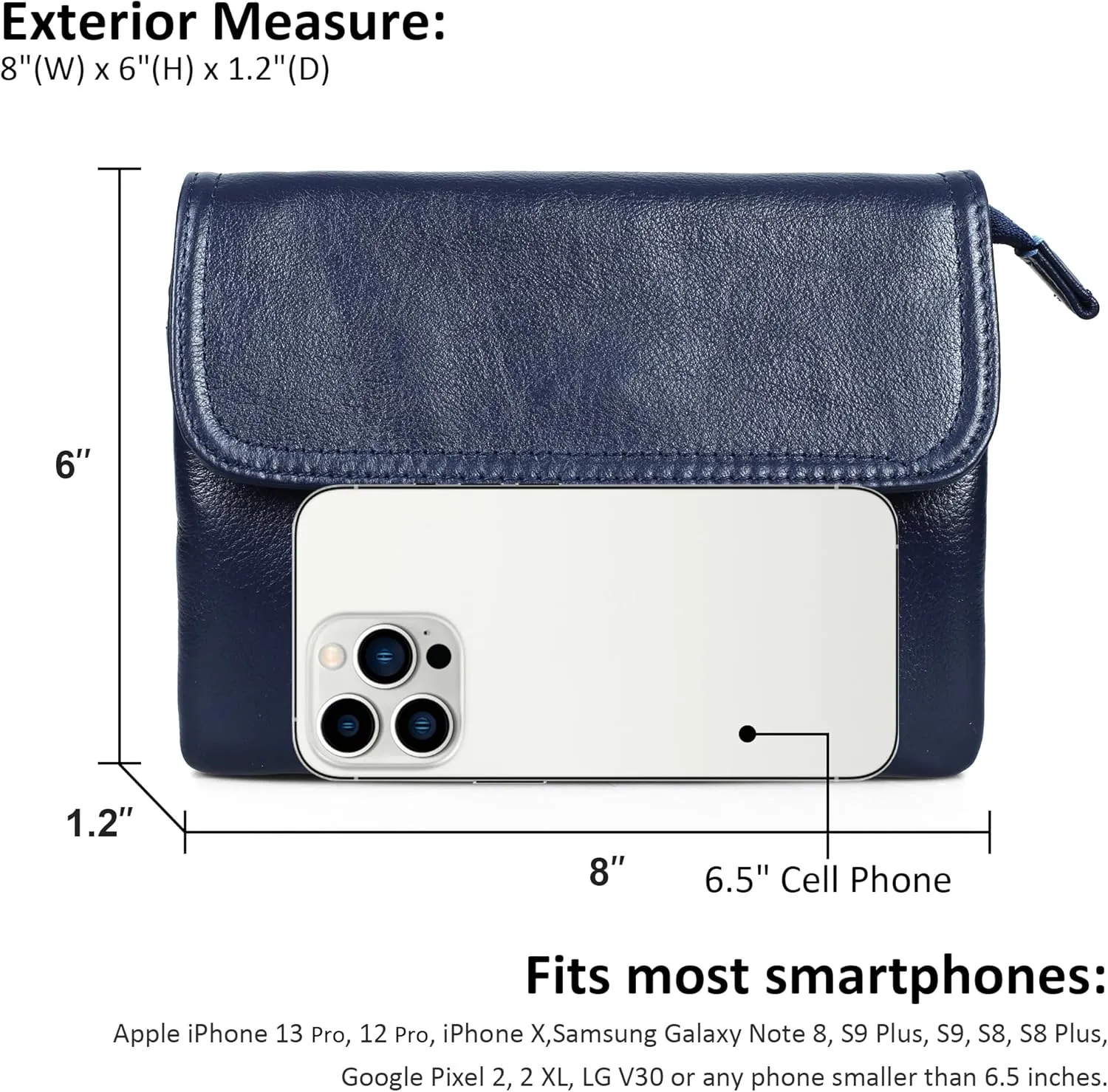 befen Genuine Leather Small Crossbody Bags for Women Cell Phone Bag Cross Body Purses,Silver Zipper