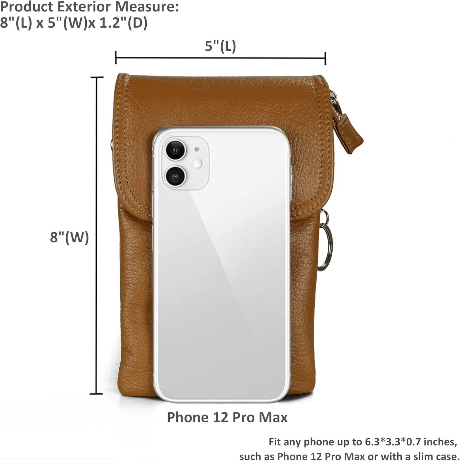 befen Genuine Leather Small Crossbody Bags for Women Cell Phone Bag Cross Body Purses,Silver Zipper