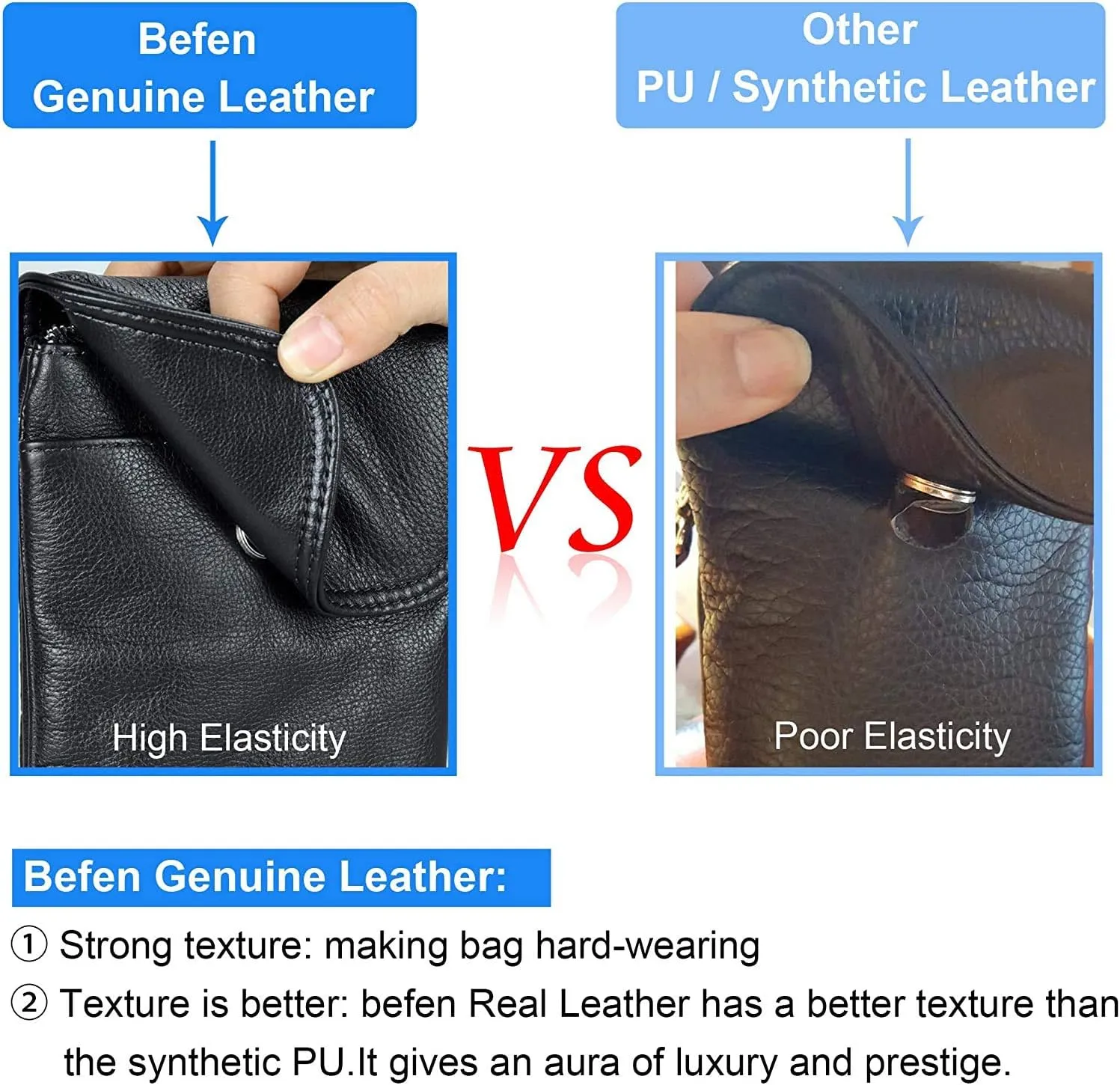 befen Genuine Leather Small Crossbody Bags for Women Cell Phone Bag Cross Body Purses,Silver Zipper