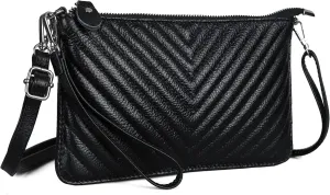 befen Genuine Leather Wristlet Clutch Wallet Purses Small Crossbody Bags for Women with RFID Blocking Card Slots