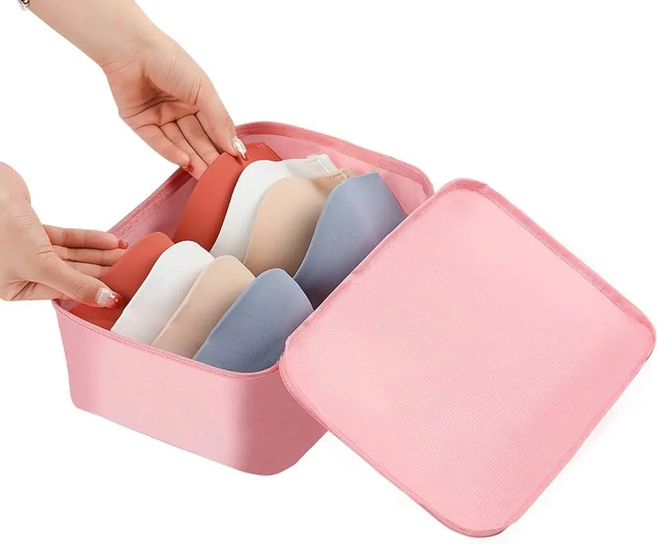 Belsmi 8 Set Packing Cubes with Shoe Bag - Compression Travel Luggage Organizer