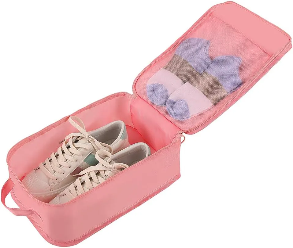 Belsmi 8 Set Packing Cubes with Shoe Bag - Compression Travel Luggage Organizer