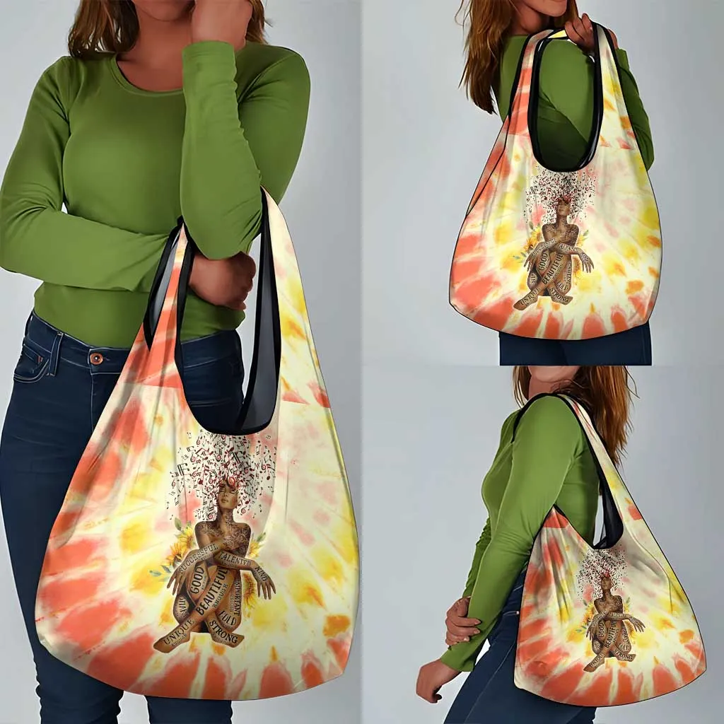 Black Queen Tie Dye Grocery Bag DT02
