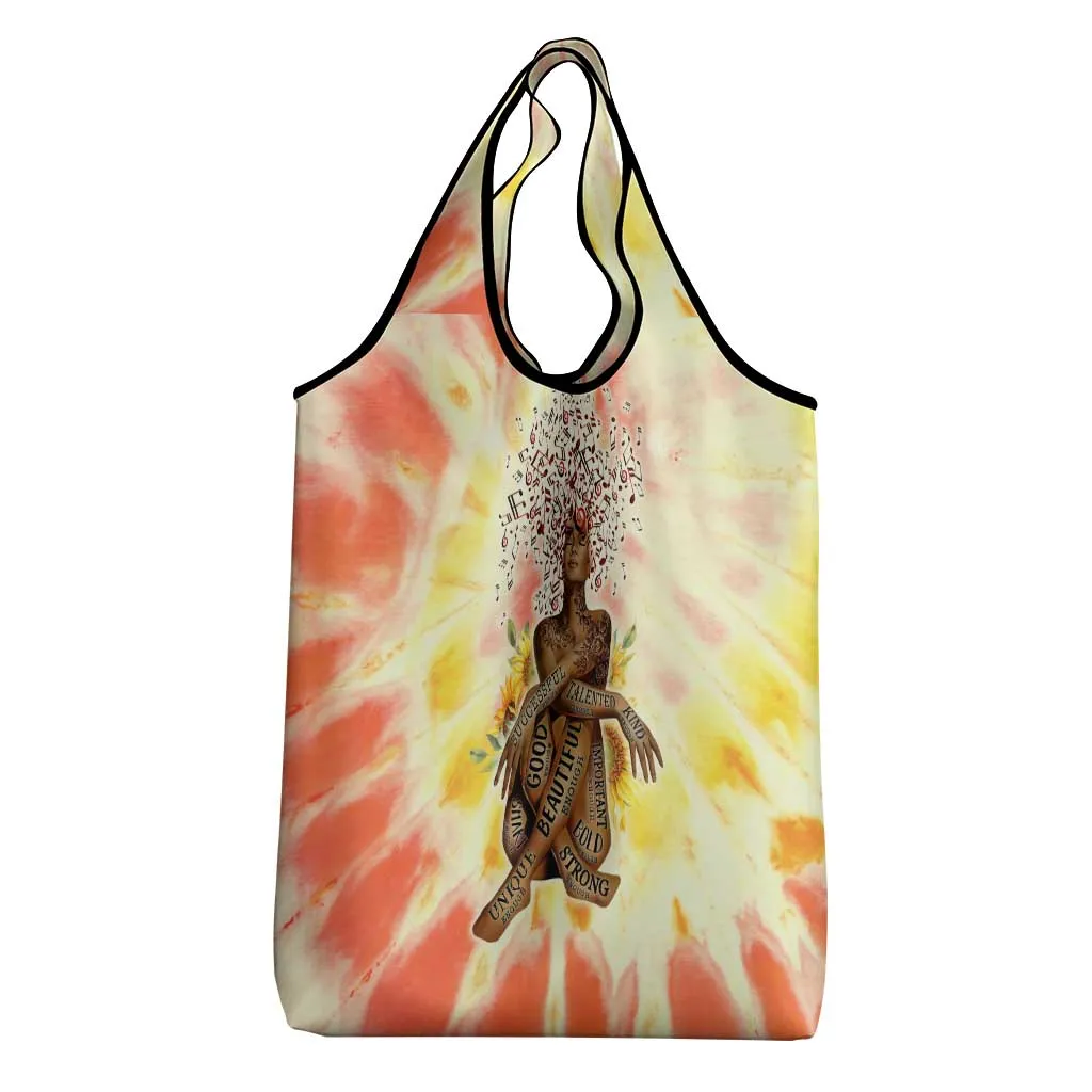 Black Queen Tie Dye Grocery Bag DT02