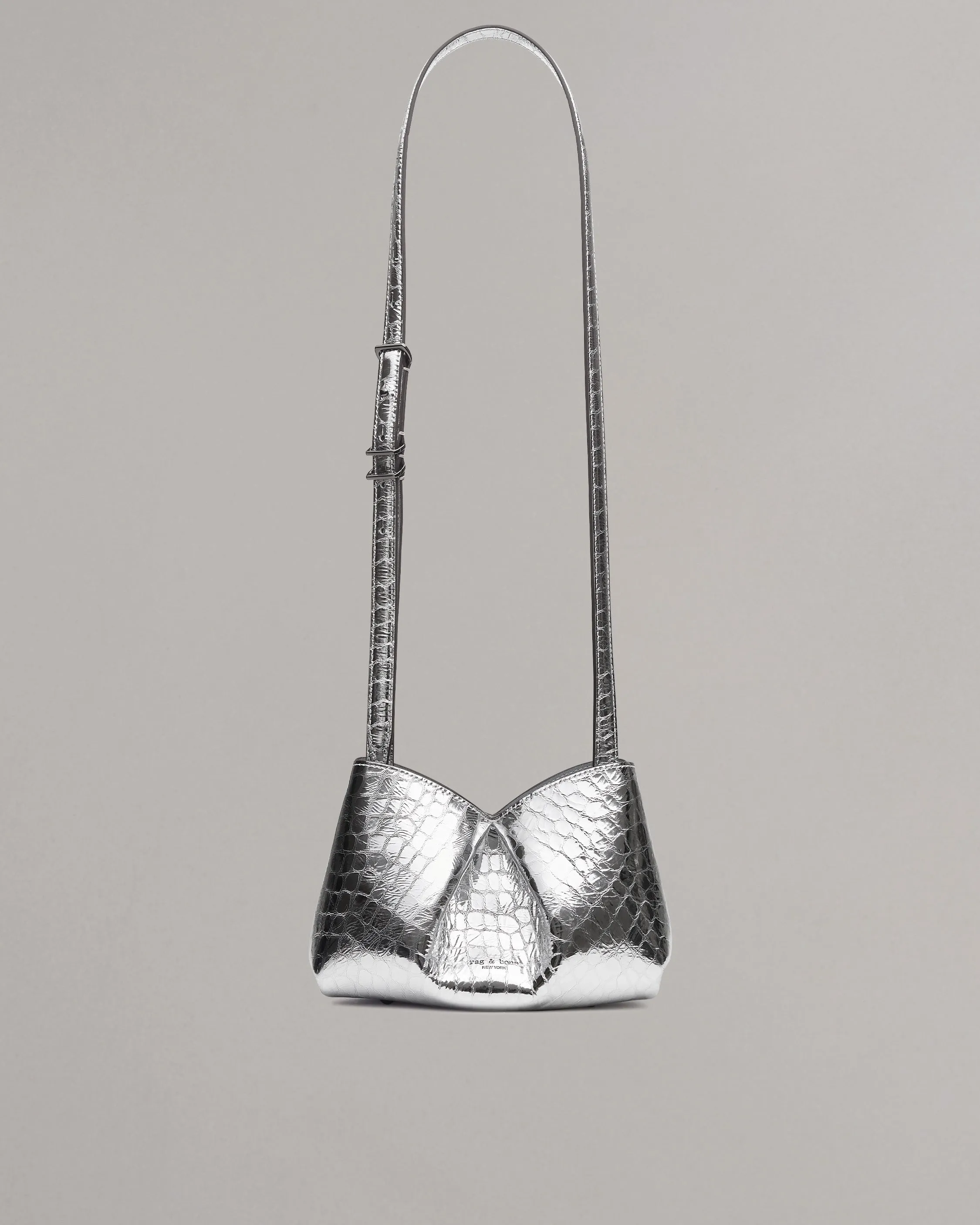 Bloom Small Embossed Metallic Leather Crossbody Bag