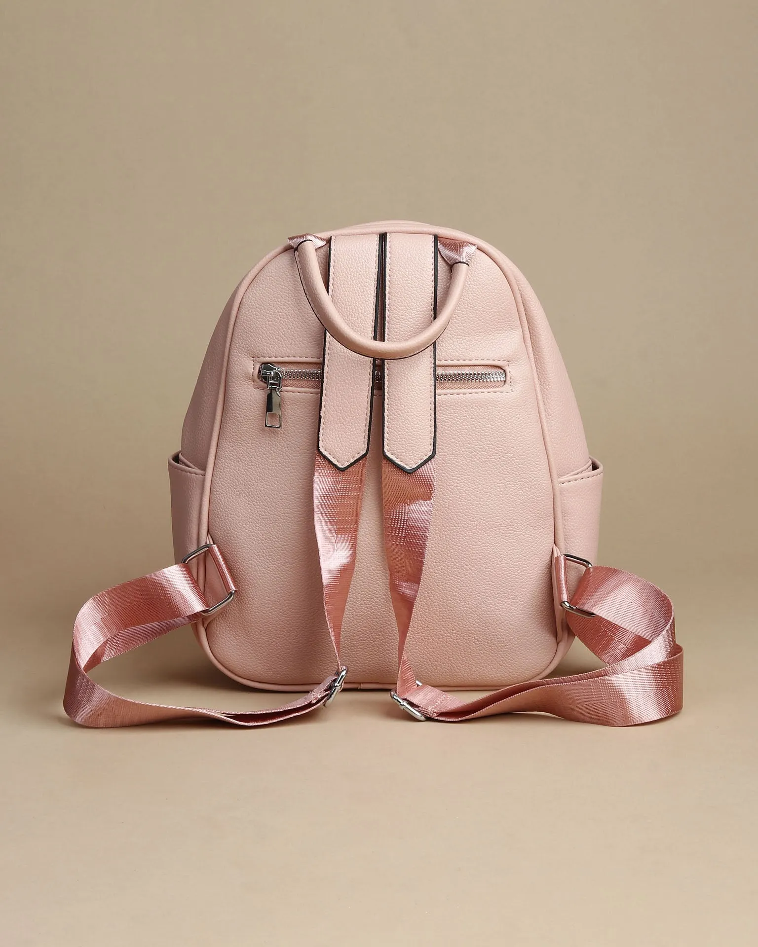 Blush Charm Quilted Backpack