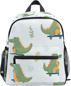Bolaz Upgraded Backpack for School Teenagers Girls Boys-Crocodile Pattern,Travel Bag with Chest Buckle and Whistle