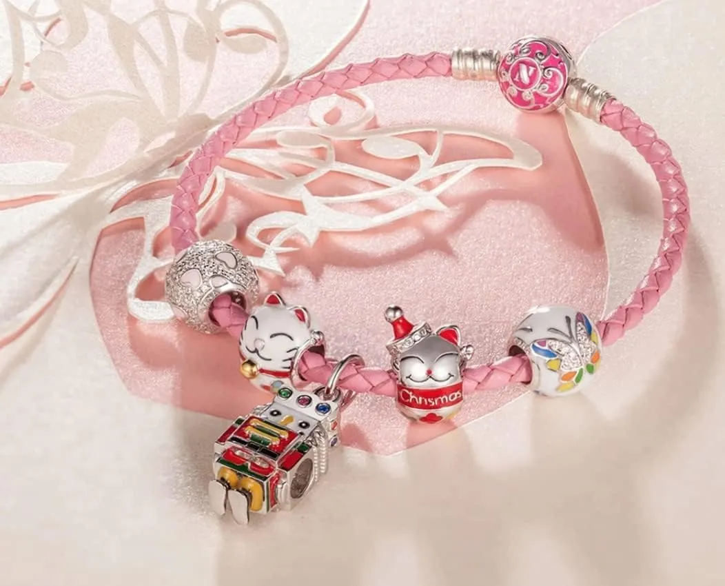 Bolenvi Dangle Pendant and Bead Charm for Mother's Day, Compatible with Pandora & Similar Bracelets, Necklaces & DIY Jewelry, 925 Sterling Silver Charm