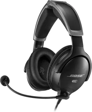 Bose A30 Aviation Headset with Bluetooth, Lightweight Comfortable Design, Adjustable ANR and Noise Cancelling [LEMO (6 pin)] – Black