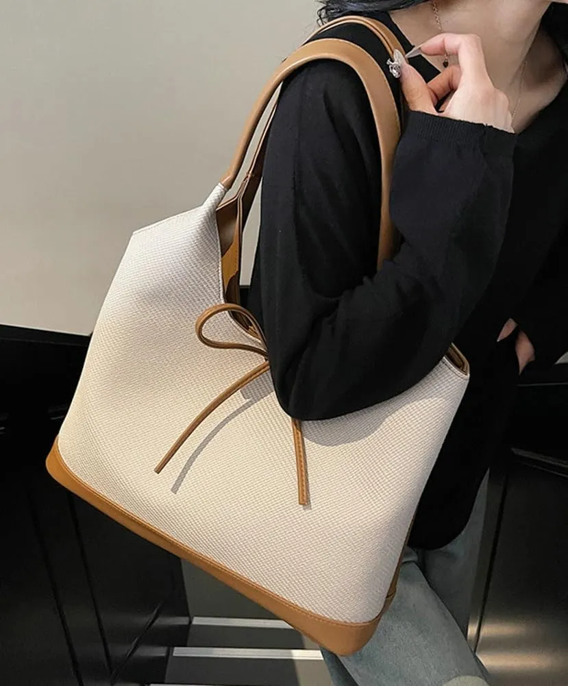 Bow-Tie Hobo Bags for Women Vintage Tote Bag with Large Capacity Underarm Bag for Daily Life Trendy Sling bags
