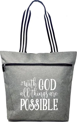 Brooke & Jess Designs Church Bags for Women - Bible Tote Bags for Women, Large Tote Bag for Womens with Zipper