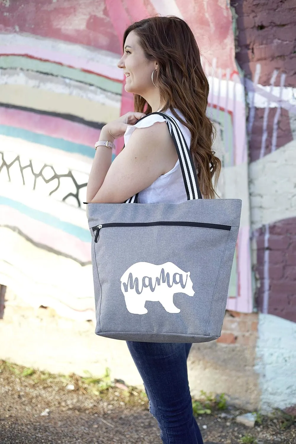 Brooke & Jess Designs Mom Bags for Everyday - Bags for Women with Zipper, Large Stylish Travel Bag, Work Bag