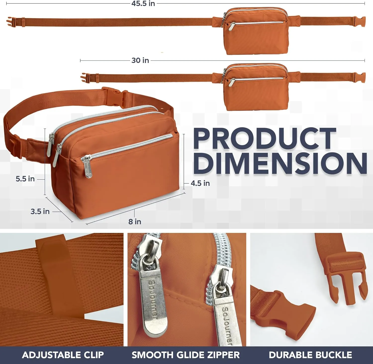 Brown Crossbody Belt Bag for Women – Stylish Fanny Pack, Functional and Fashion Waist Packs for Travel, Festivals, and Everyday Use