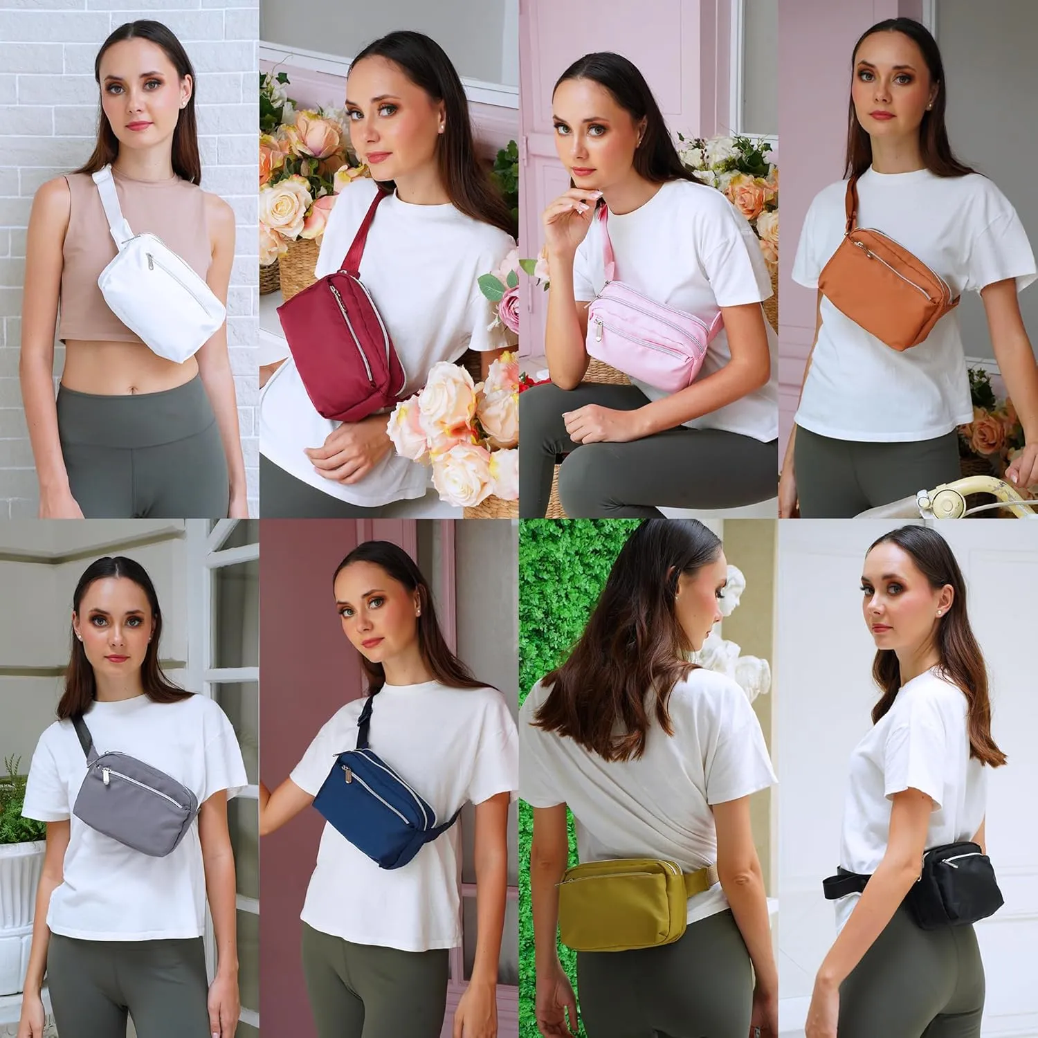 Brown Crossbody Belt Bag for Women – Stylish Fanny Pack, Functional and Fashion Waist Packs for Travel, Festivals, and Everyday Use