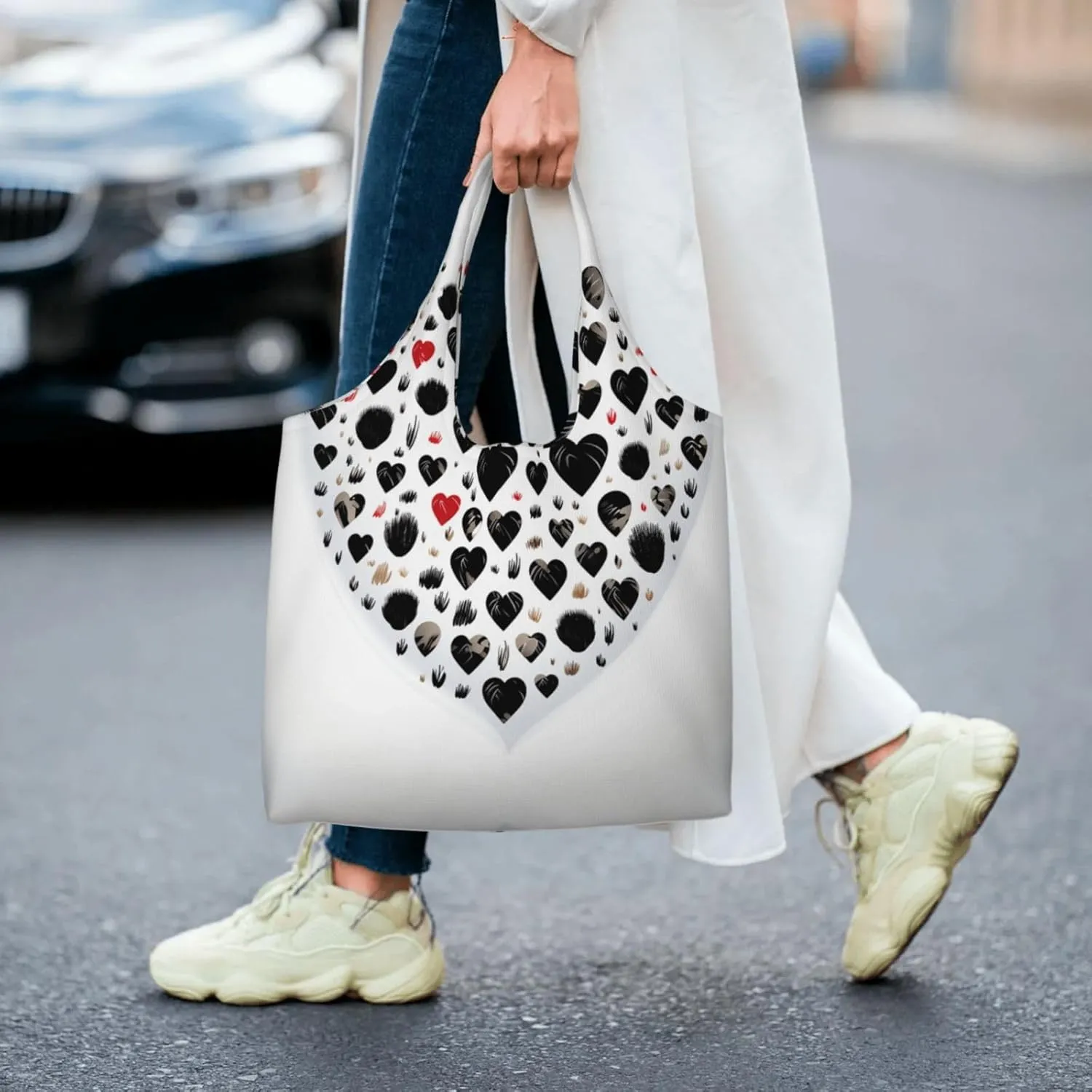 Canvas Tote Bag Lightweight Reusable Grocery Shopping Bag 3D Snake Handbag for Women Men
