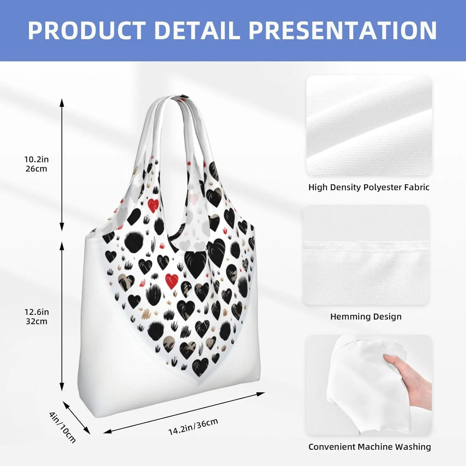Canvas Tote Bag Lightweight Reusable Grocery Shopping Bag 3D Snake Handbag for Women Men