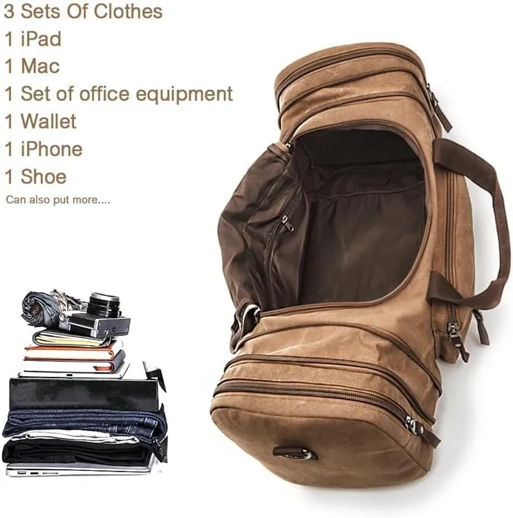 Canvas Travel Bags Large Capacity Carry On Luggage Bags Men Duffel Bag Travel Tote Weekend Bag Dropshipping(Dark gray)