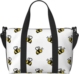 Carry On Duffle Bags Overnight Weekender Bags for Women, honey bee Personal Item Travel Bag, Travel Essentials Sport Gym Bag for Men Women