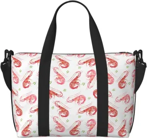 Carry On Duffle Bags Overnight Weekender Bags for Women, Shrimp Seaweed Personal Item Travel Bag, Travel Essentials Sport Gym Bag for Men Women