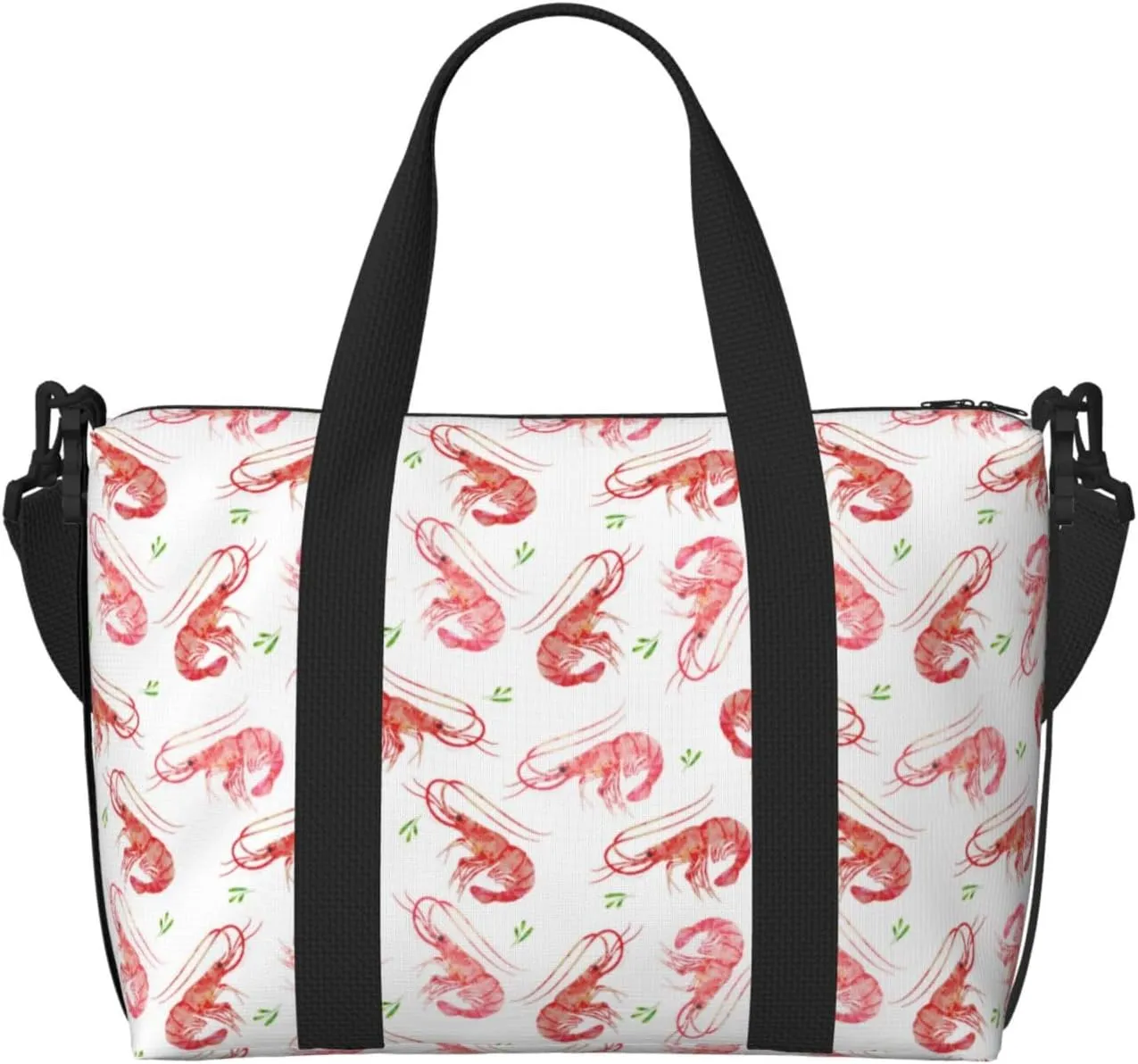 Carry On Duffle Bags Overnight Weekender Bags for Women, Shrimp Seaweed Personal Item Travel Bag, Travel Essentials Sport Gym Bag for Men Women