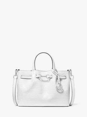 Carson Small Crocodile Embossed Satchel