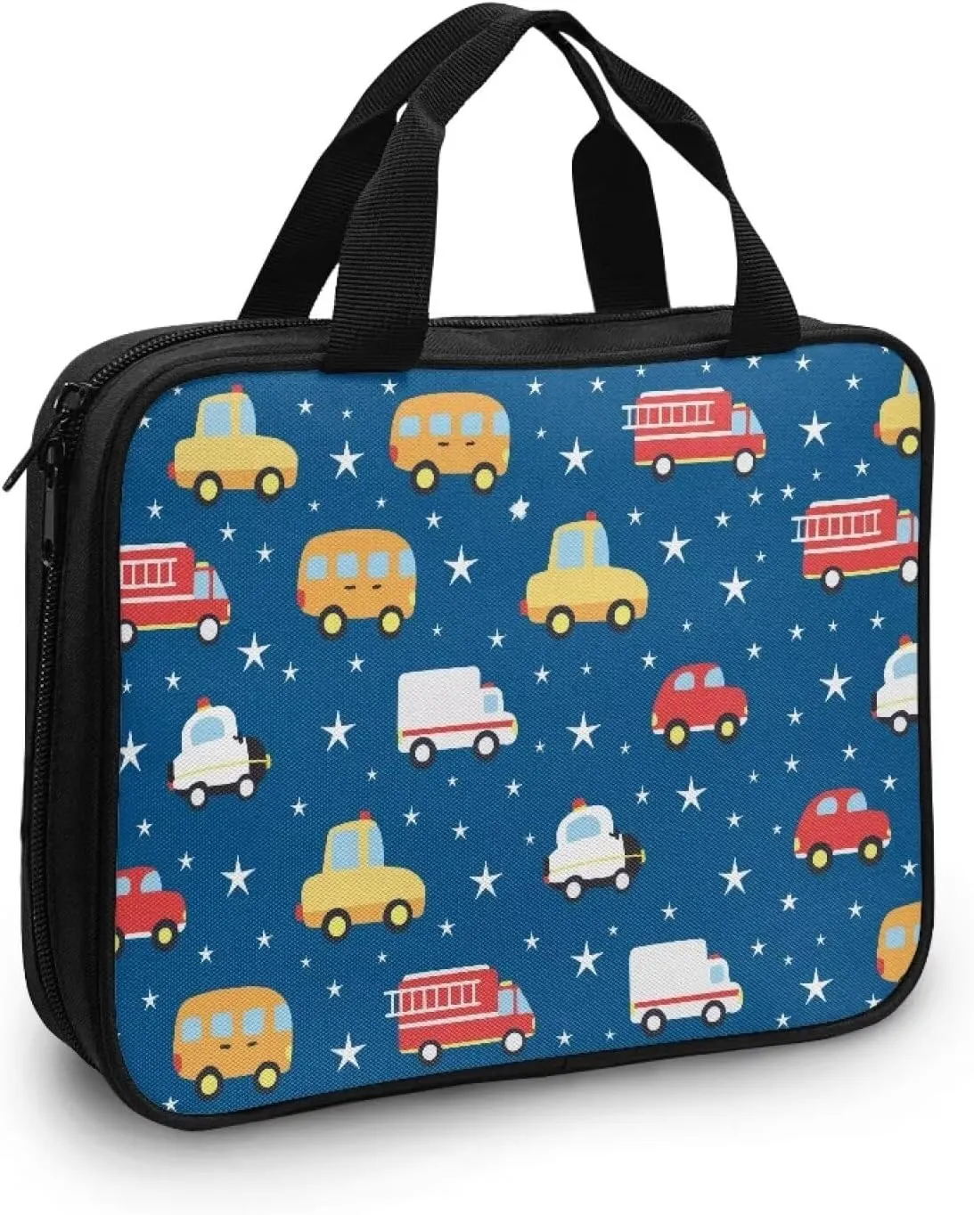 Cartoon Cars Print Bible Bag for Boys,Kids Bible Book Case,Bible Carrying Book Case with Handle,Medium Bible Shoulder Bag,Scripture Bag,Church Tote Bag for Boys Kids,Gift for Boys