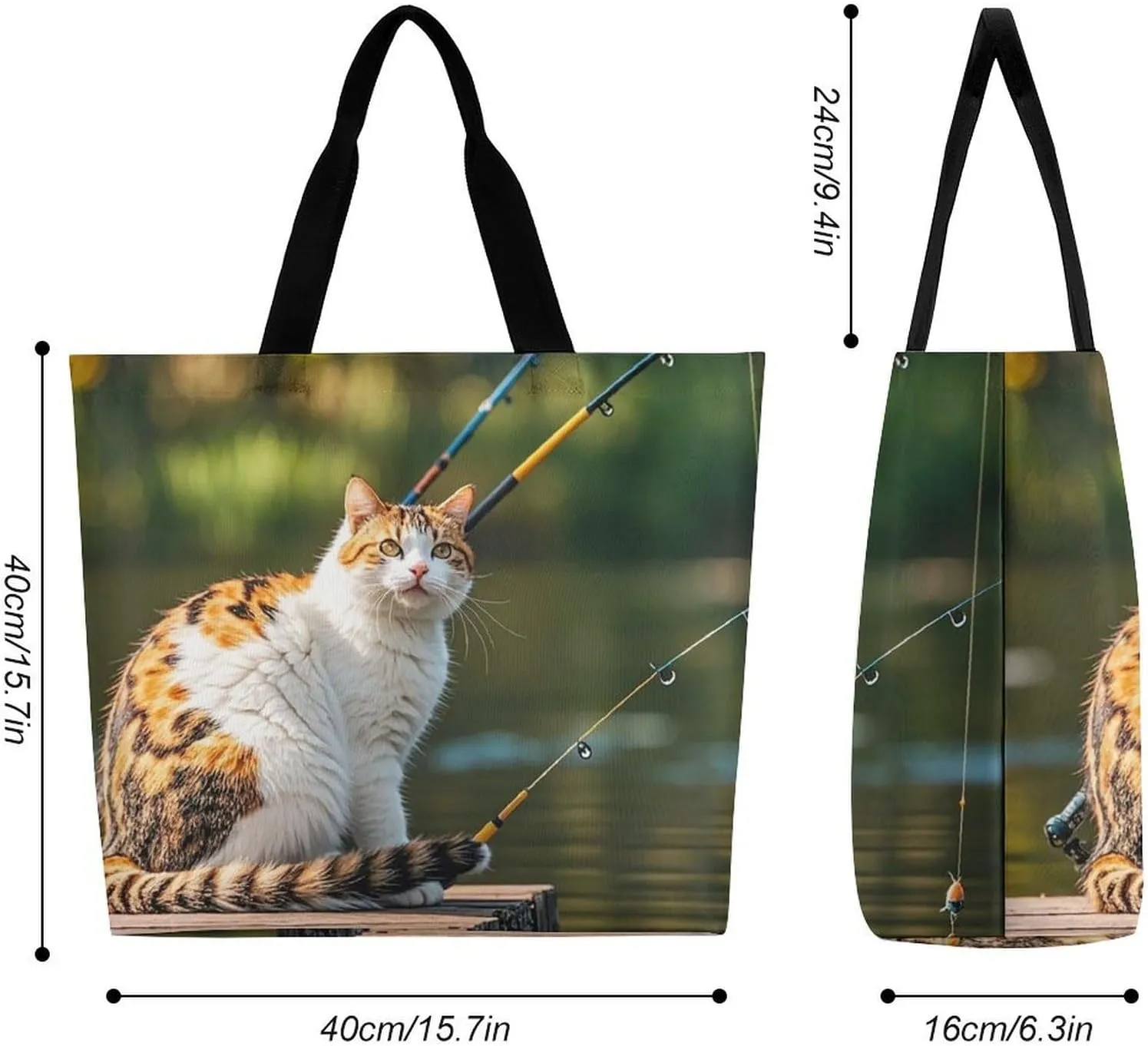 Cartoon Cute Otter Tote Bag for Women Reusable Grocery Shoulder Bag Shopping Bags for Travel, Groceries