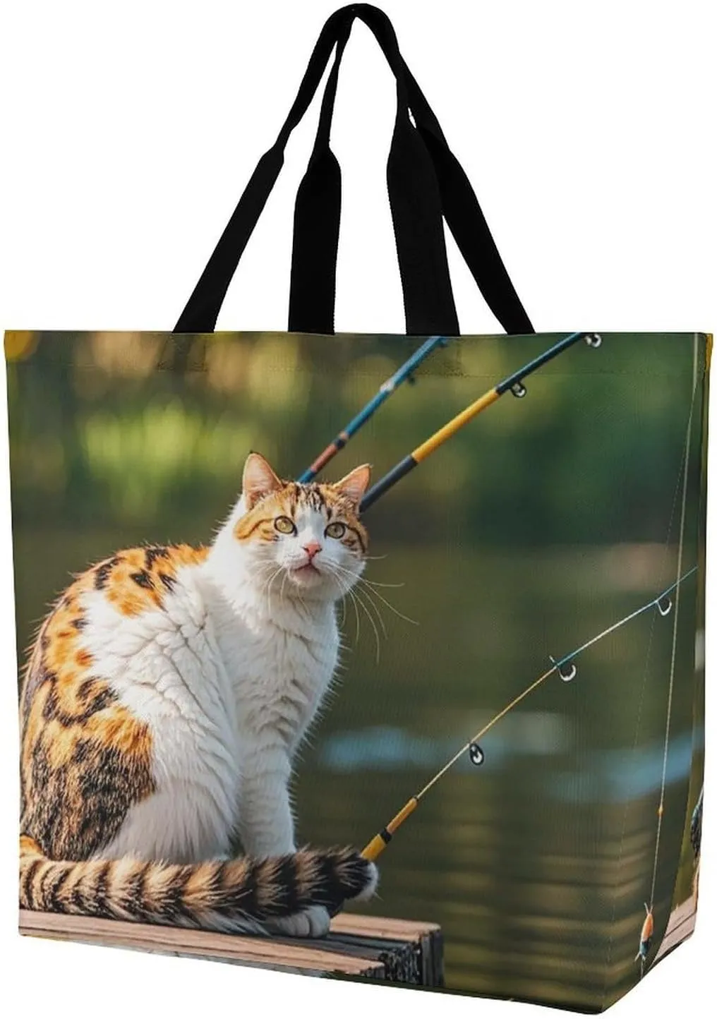 Cartoon Cute Otter Tote Bag for Women Reusable Grocery Shoulder Bag Shopping Bags for Travel, Groceries