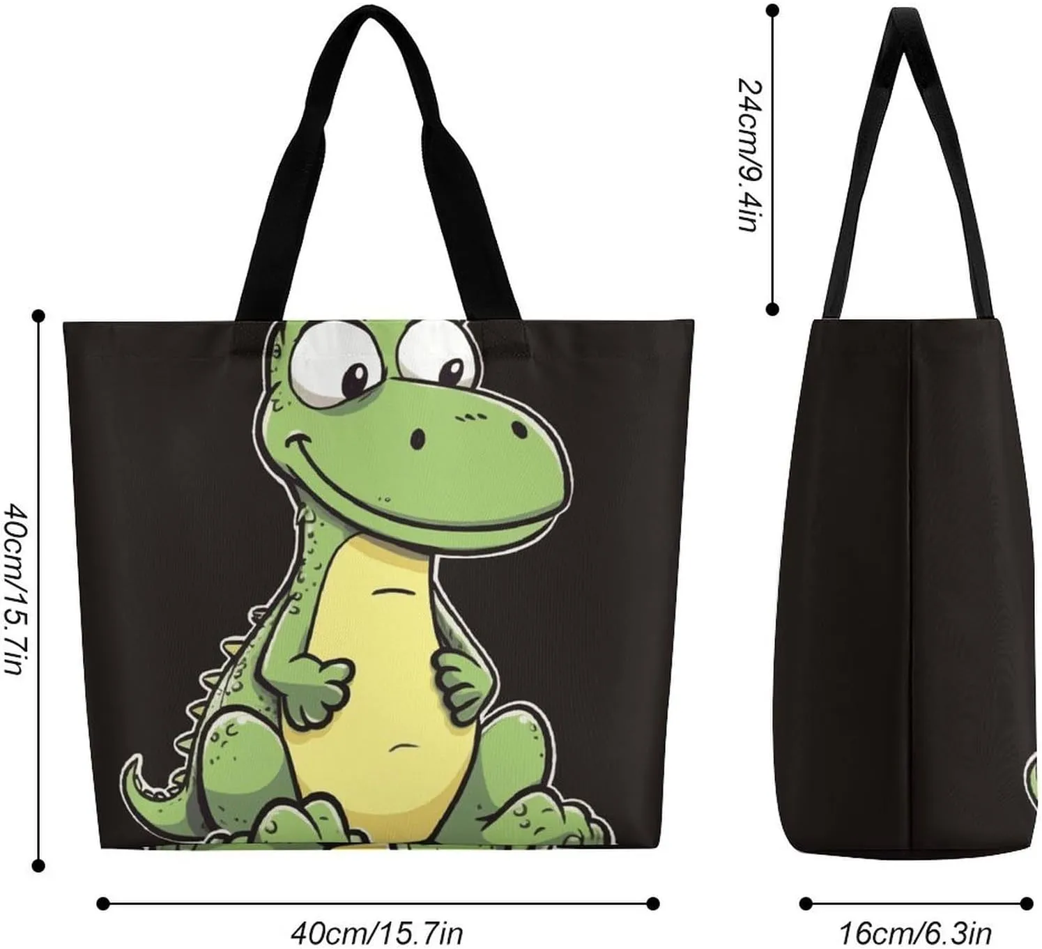 Cartoon Shark Floating in Water Tote Bag for Women Reusable Grocery Shoulder Bag Shopping Bags for Travel, Groceries