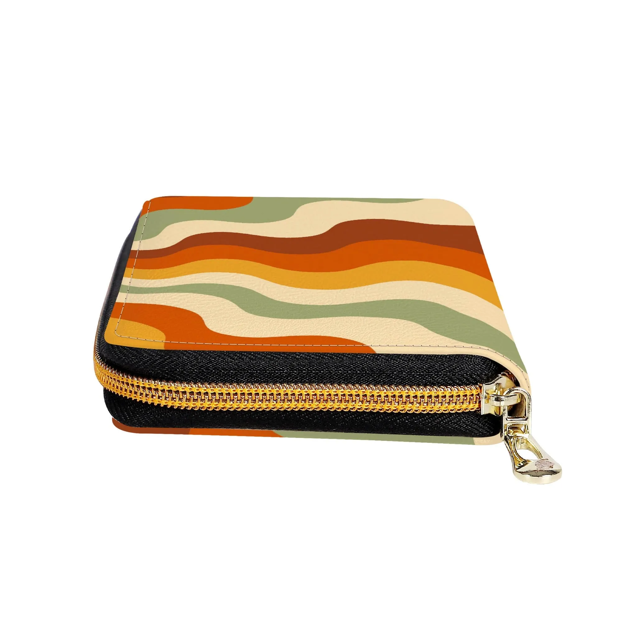 Cascading Retro Vibes Non Outlined Zip-Around Wallet