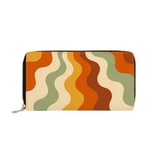 Cascading Retro Vibes Non Outlined Zip-Around Wallet