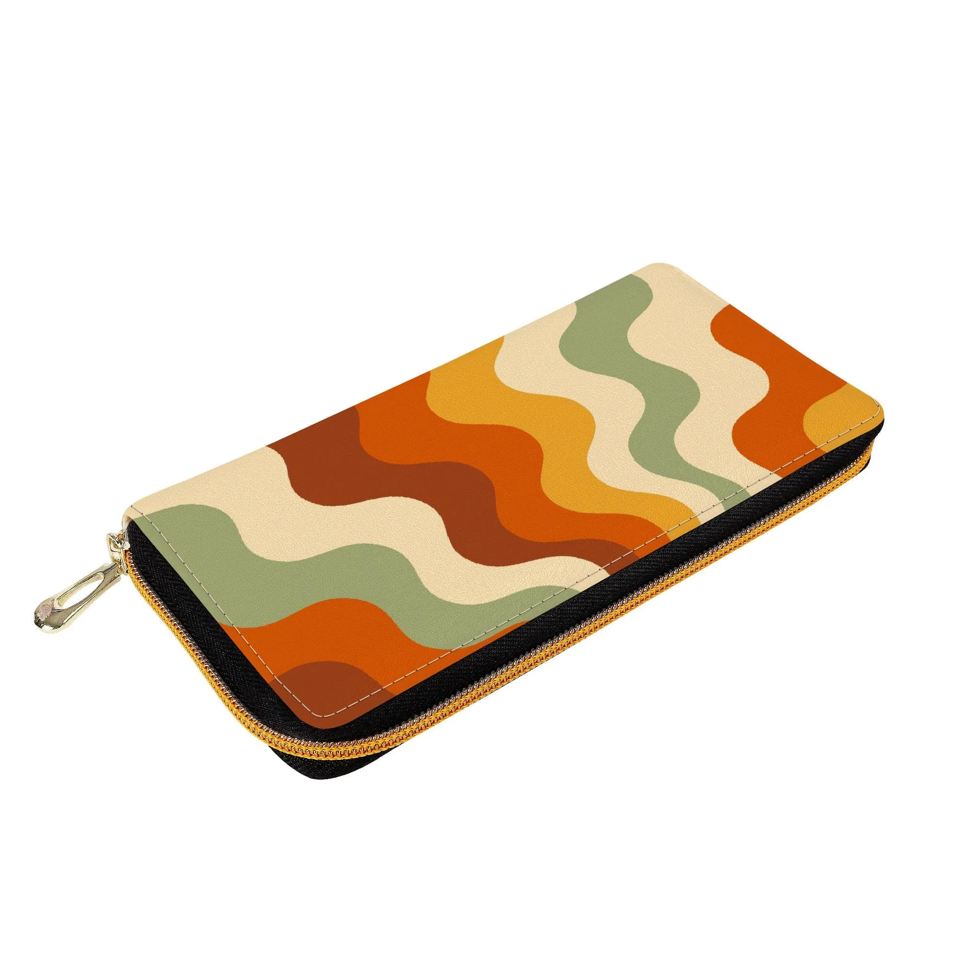 Cascading Retro Vibes Non Outlined Zip-Around Wallet